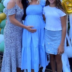 Forever 21 Light Blue Smocked Dress